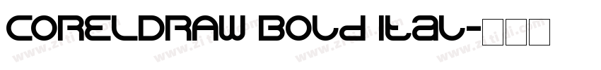 CORELDRAW Bold Ital字体转换